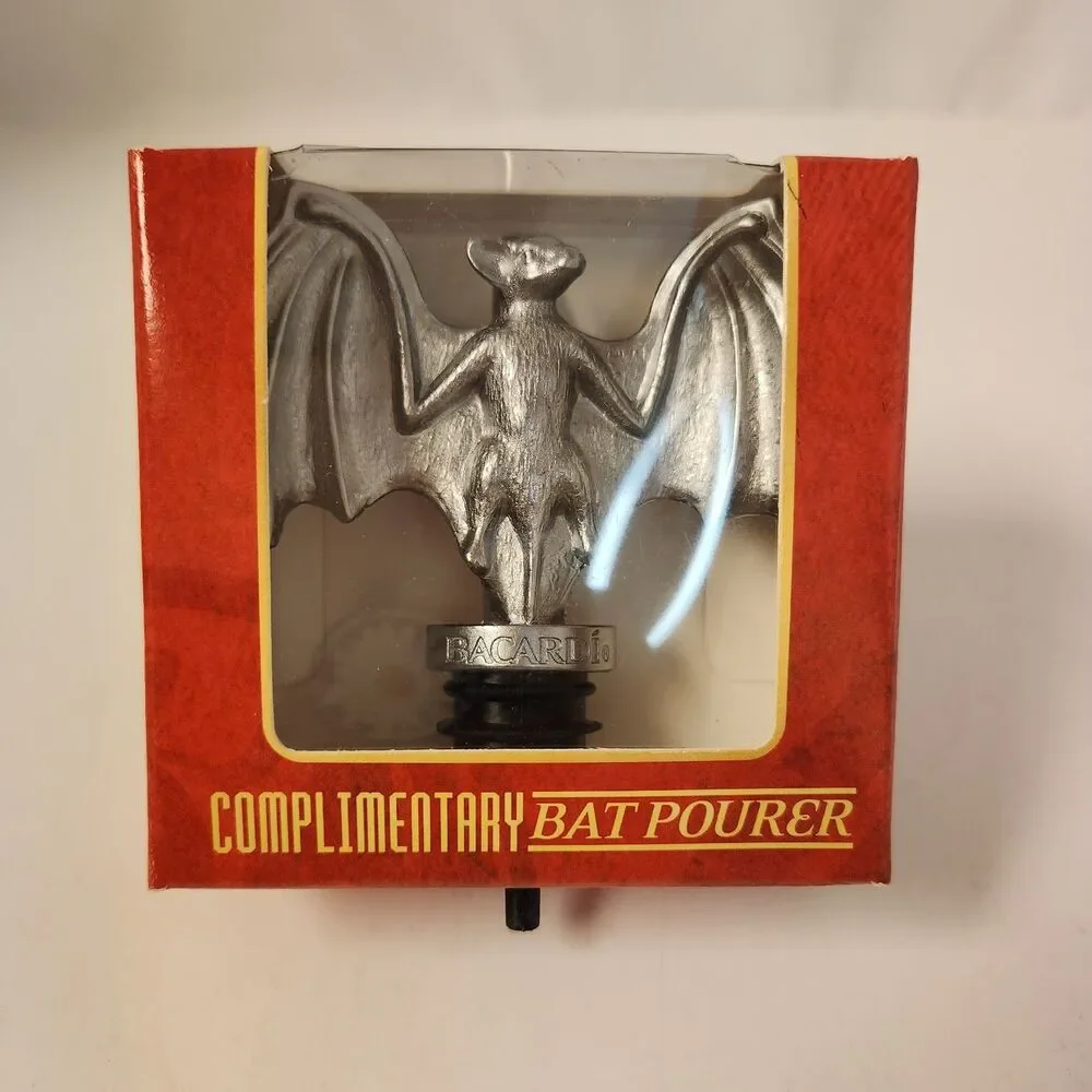 Bacardi Rum Bat Bottle Pourer Spout & Mojito Muddler Cocktails Drinks Bar Liquor